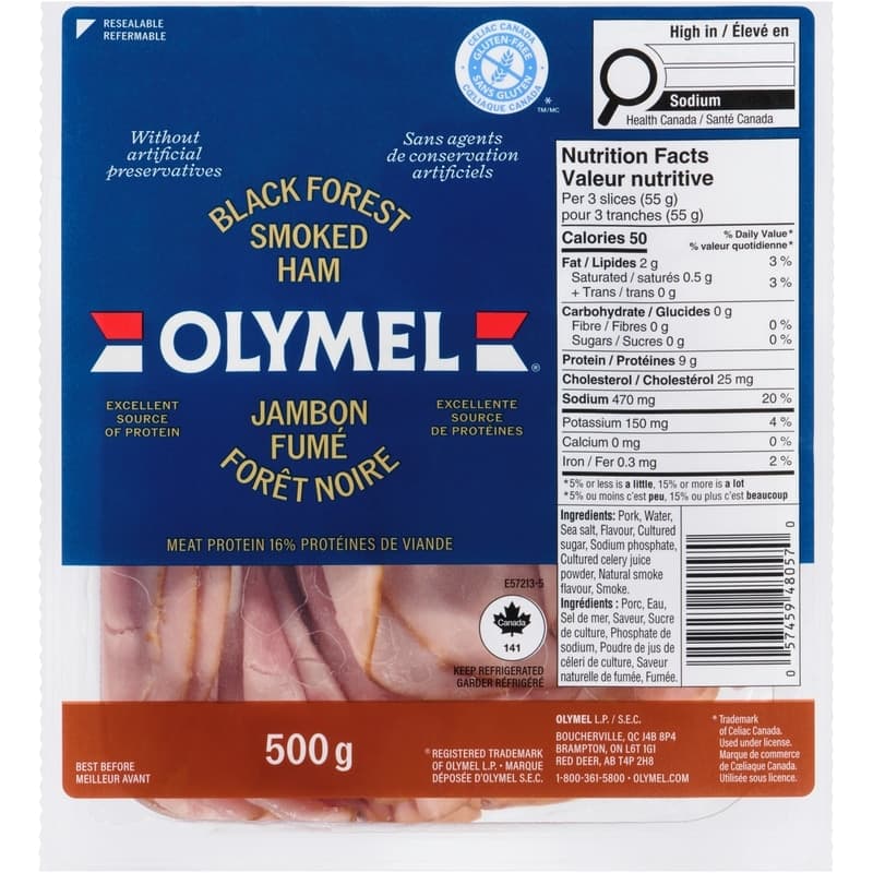 Jambon fumé tranché Olymel