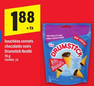 Drumstick Bouchées, bouch. cornets gauf. choco noir