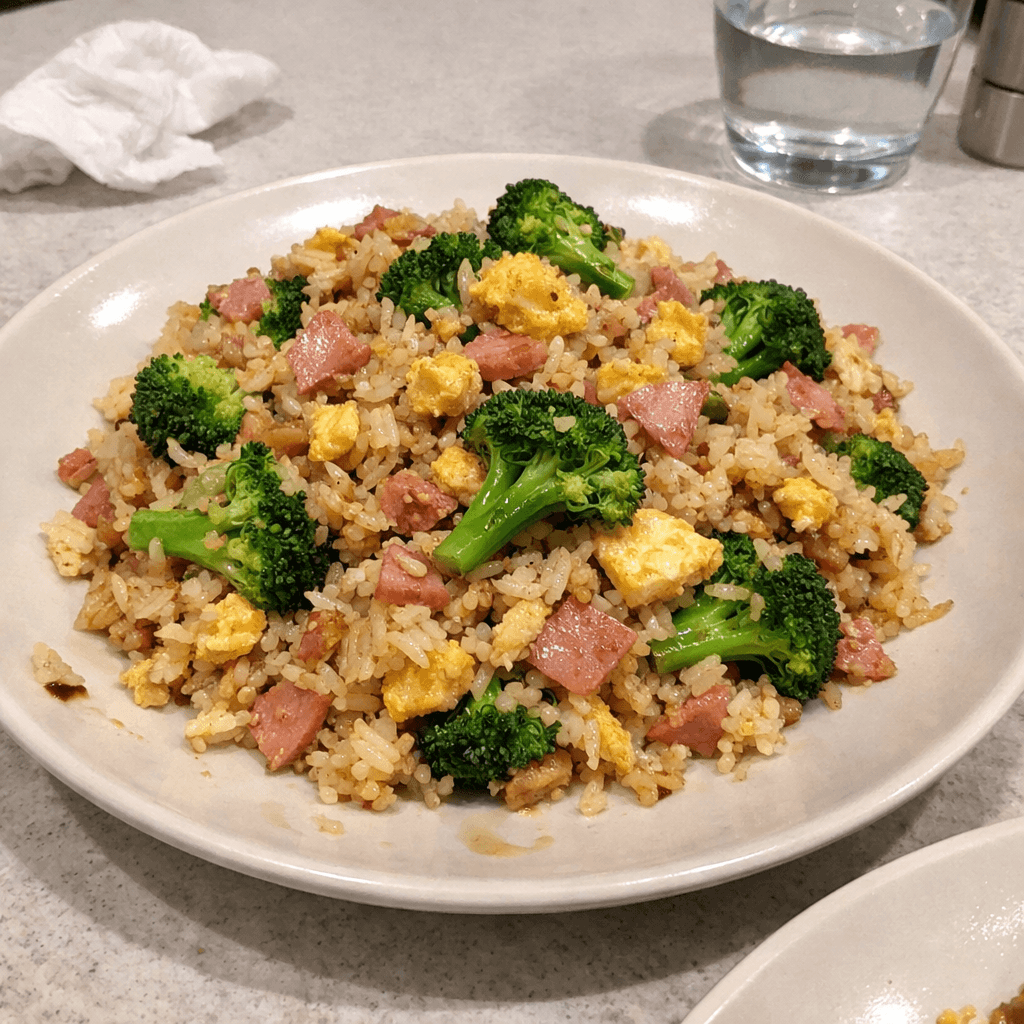 Riz frit au jambon Maple Leaf, brocoli et œufs