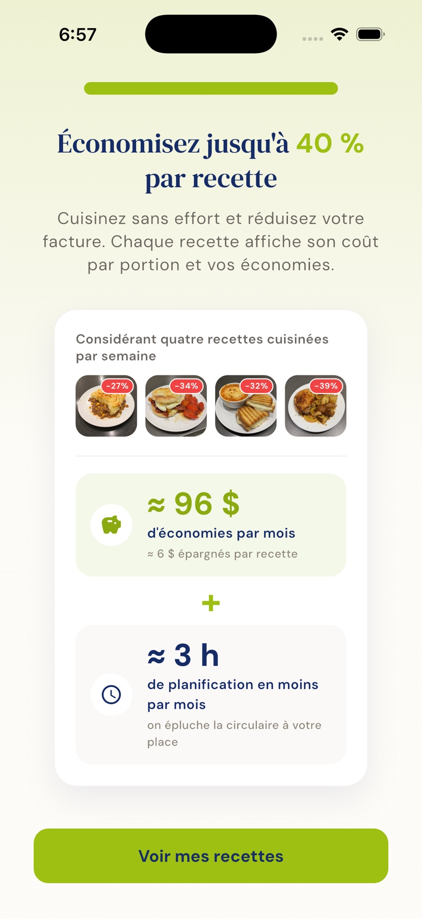 Estimation des économies et du temps de planification économisé avec Planépicerie